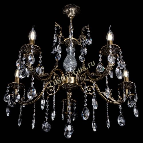 Люстра бронзовая Кассандра Алфея №5/2 звездочка в Новосибирске Гусь Хрустальный