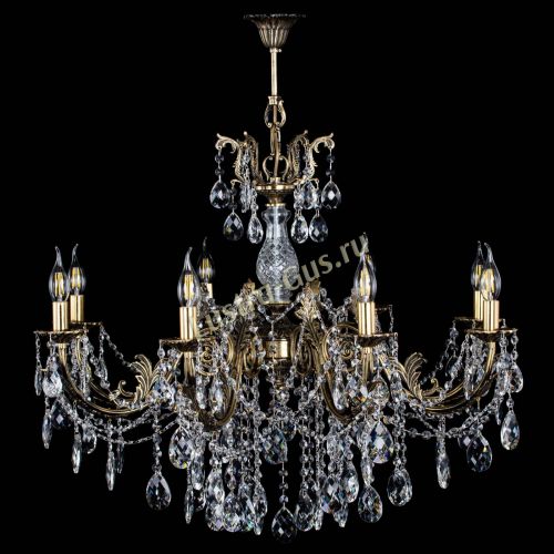 Люстра бронзовая Кассандра Алфея №8/1 баден в Новосибирске Гусь Хрустальный