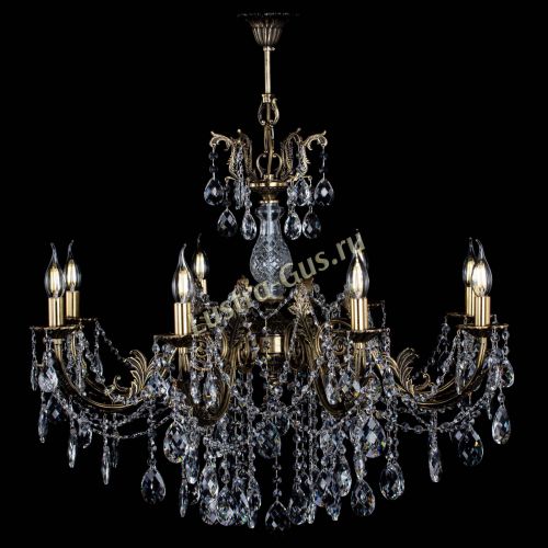 Люстра бронзовая Кассандра Алфея №8/1 баден в Новосибирске Гусь Хрустальный