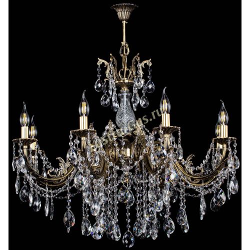 Люстра бронзовая Кассандра Алфея №8/1 баден в Новосибирске Гусь Хрустальный