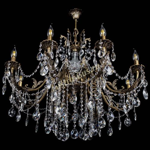 Люстра бронзовая Кассандра Алфея №8/1 баден в Новосибирске Гусь Хрустальный