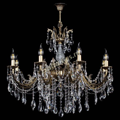 Люстра бронзовая Кассандра Алфея №8/1 журавлик в Новосибирске Гусь Хрустальный