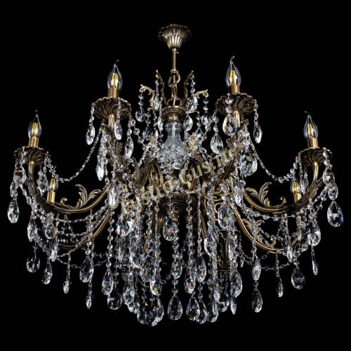 Люстра бронзовая Кассандра Алфея №8/1 журавлик в Новосибирске Гусь Хрустальный