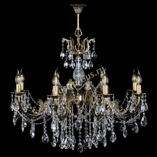 Люстра бронзовая Кассандра Алфея №8/1 звездочка в Новосибирске Гусь Хрустальный