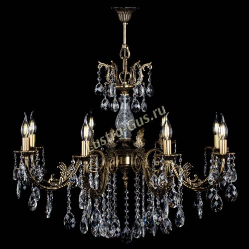 Люстра бронзовая Кассандра Алфея №8/2 баден в Новосибирске Гусь Хрустальный
