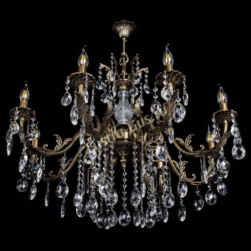 Люстра бронзовая Кассандра Алфея №8/2 баден в Новосибирске Гусь Хрустальный