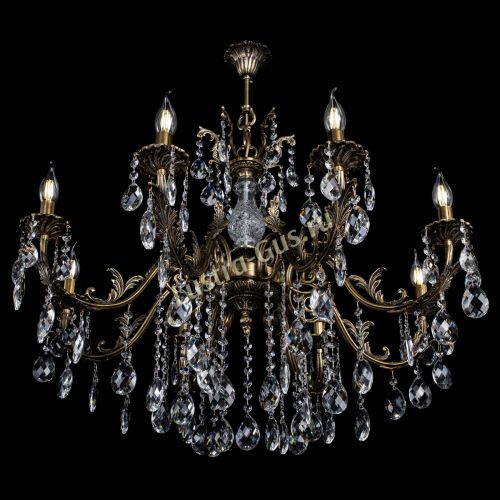 Люстра бронзовая Кассандра Алфея №8/2 баден в Новосибирске Гусь Хрустальный