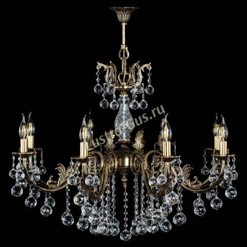 Люстра бронзовая Кассандра Алфея №8/2 шар в Новосибирске Гусь Хрустальный