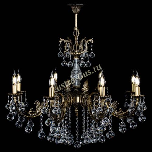 Люстра бронзовая Кассандра Алфея №8/2 шар в Новосибирске Гусь Хрустальный