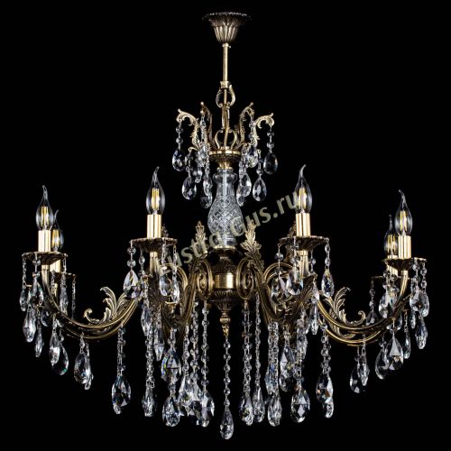 Люстра бронзовая Кассандра Алфея №8/2 журавлик в Новосибирске Гусь Хрустальный