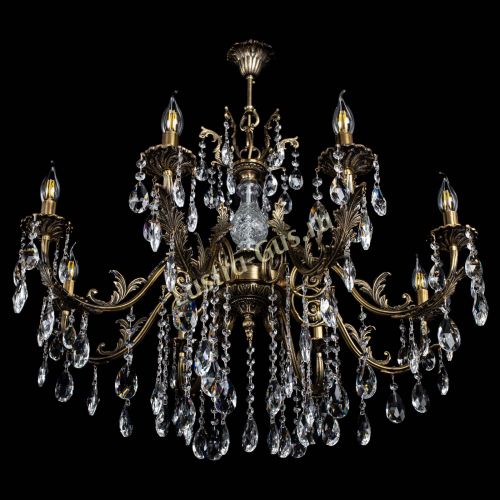 Люстра бронзовая Кассандра Алфея №8/2 журавлик в Новосибирске Гусь Хрустальный