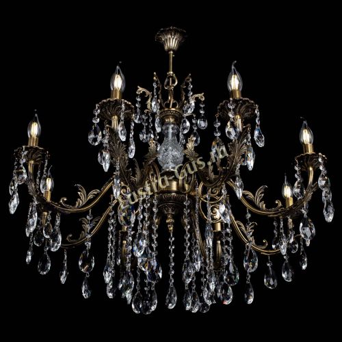 Люстра бронзовая Кассандра Алфея №8/2 журавлик в Новосибирске Гусь Хрустальный