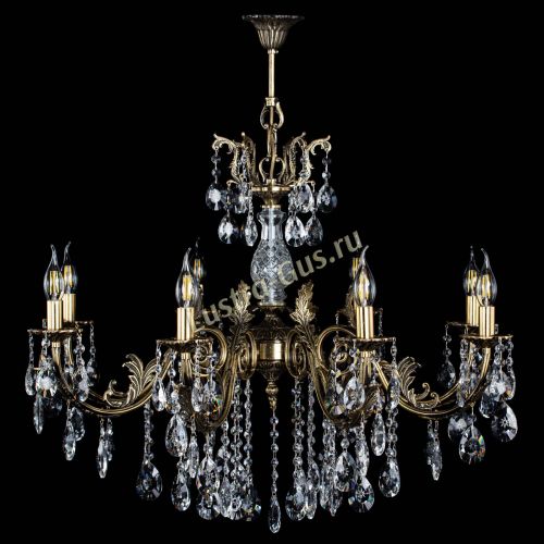 Люстра бронзовая Кассандра Алфея №8/2 звездочка в Новосибирске Гусь Хрустальный