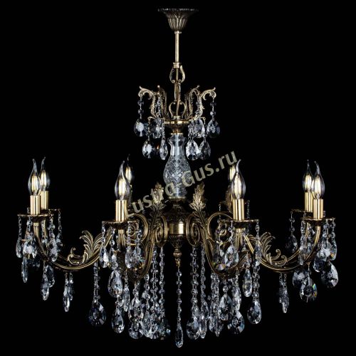 Люстра бронзовая Кассандра Алфея №8/2 звездочка в Новосибирске Гусь Хрустальный