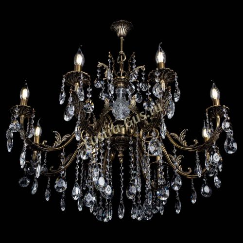 Люстра бронзовая Кассандра Алфея №8/2 звездочка в Новосибирске Гусь Хрустальный