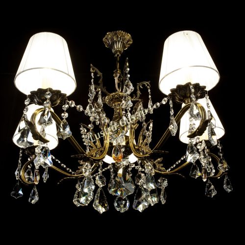 Люстра бронзовая Милана №5 Дубик Прованс в Новосибирске Гусь Хрустальный