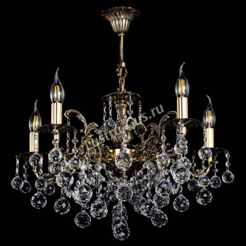 Люстра бронзовая Муза №5 шар в Новосибирске Гусь Хрустальный