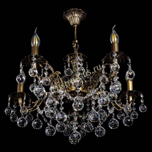 Люстра бронзовая Муза №5 шар в Новосибирске Гусь Хрустальный