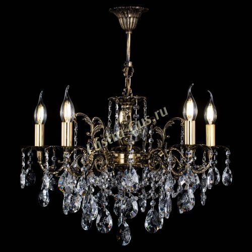 Люстра бронзовая Муза №5 звездочка в Новосибирске Гусь Хрустальный