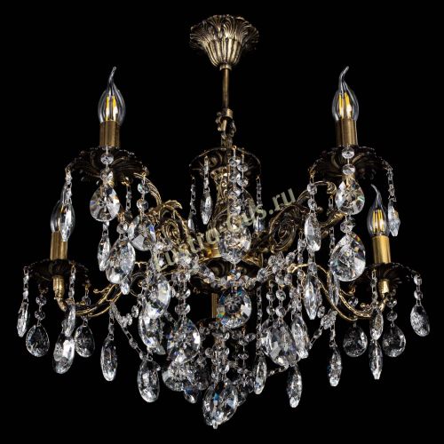 Люстра бронзовая Муза №5 звездочка в Новосибирске Гусь Хрустальный