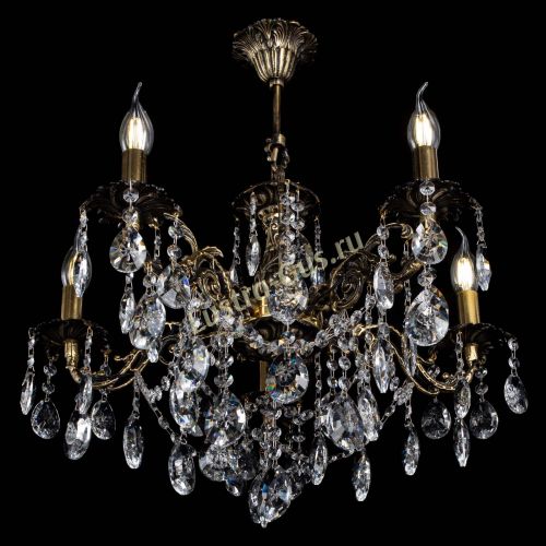 Люстра бронзовая Муза №5 звездочка в Новосибирске Гусь Хрустальный