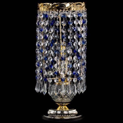 Настольная лампа Диана Карандаш синяя в Новосибирске Гусь Хрустальный