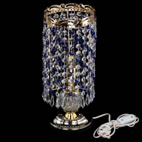 Настольная лампа Диана Карандаш синяя в Новосибирске Гусь Хрустальный