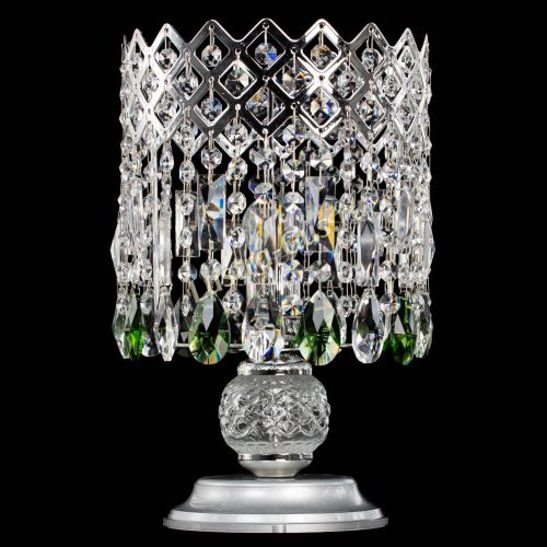 Настольная лампа Корона №1 зеленая в Новосибирске Гусь Хрустальный