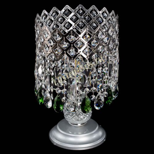 Настольная лампа Корона №1 зеленая в Новосибирске Гусь Хрустальный