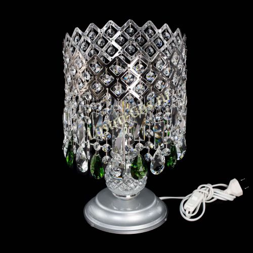 Настольная лампа Корона №1 зеленая в Новосибирске Гусь Хрустальный