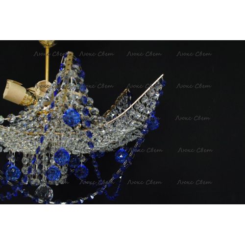 Люстра Марина № 2 цветная  в Новосибирске Гусь Хрустальный