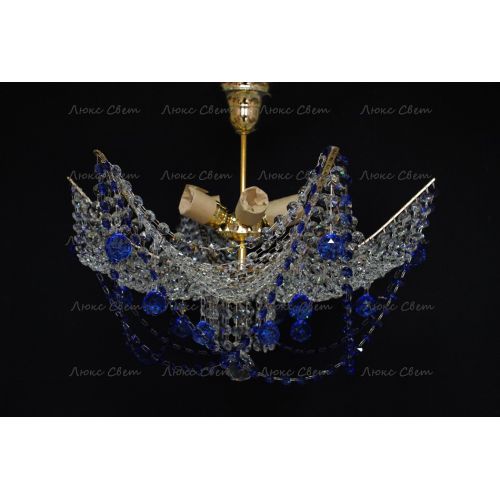 Люстра Марина № 2 цветная  в Новосибирске Гусь Хрустальный