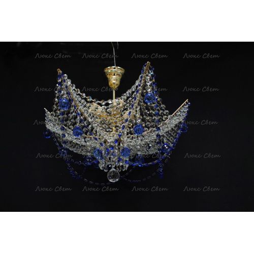 Люстра Марина № 2 цветная  в Новосибирске Гусь Хрустальный