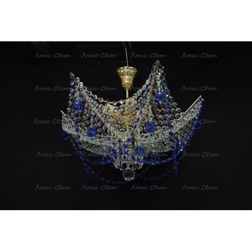 Люстра Марина № 2 цветная  в Новосибирске Гусь Хрустальный