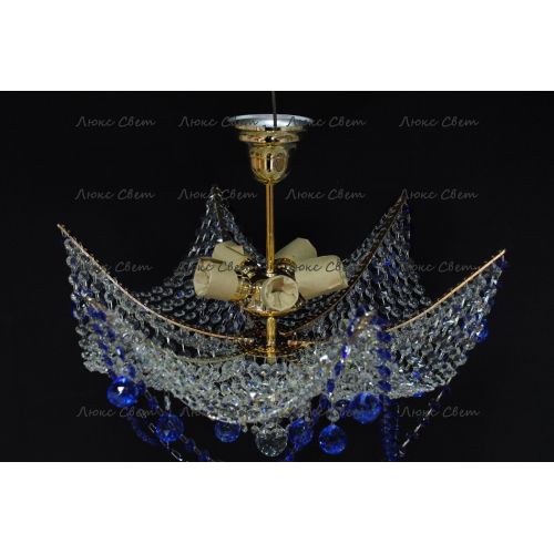 Люстра Марина № 2 цветная  в Новосибирске Гусь Хрустальный