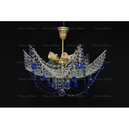 Люстра Марина № 2 цветная  в Новосибирске Гусь Хрустальный