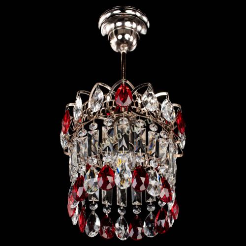 Люстра Астра пластинка №1 красная в Новосибирске Гусь Хрустальный