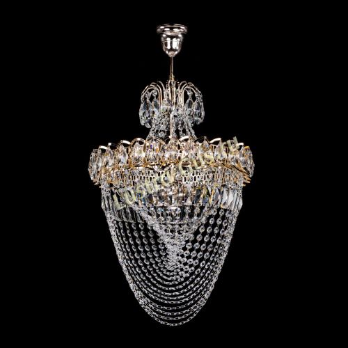 Люстра Астра Водоворот с подвесом в Новосибирске Гусь Хрустальный