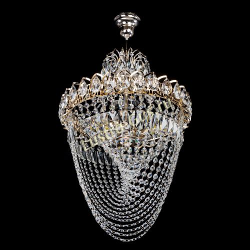 Люстра Астра Водоворот с подвесом в Новосибирске Гусь Хрустальный