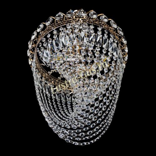 Люстра Астра Водоворот с подвесом в Новосибирске Гусь Хрустальный