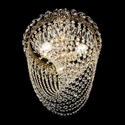 Люстра Астра Водоворот с подвесом в Новосибирске Гусь Хрустальный