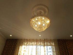 Люстра Хрустальный Каскад №1 с подвесом в Новосибирске отзыв и фото покупателя