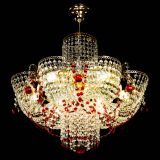 Люстра Камея №6 подвесная красная в Новосибирске