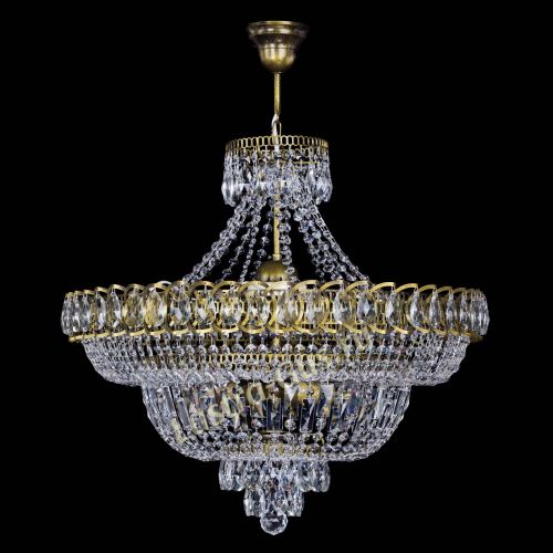 Люстра Хрустальный Каскад №8 с подвесом под бронзу в Новосибирске Гусь Хрустальный