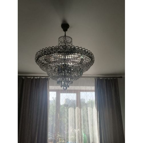 Люстра Хрустальный Каскад №8 с подвесом под бронзу в Новосибирске Гусь Хрустальный