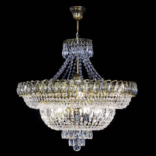 Люстра Хрустальный Каскад №8 с подвесом под бронзу в Новосибирске Гусь Хрустальный