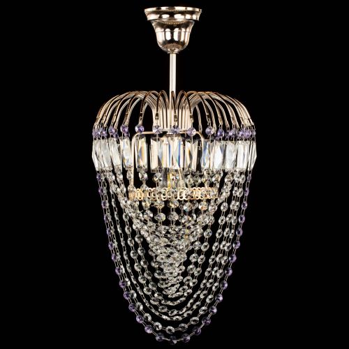 Люстра Малинка Водоворот фиолетовая в Новосибирске Гусь Хрустальный