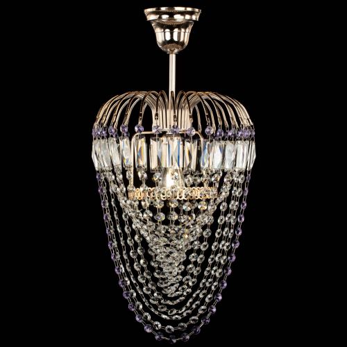 Люстра Малинка Водоворот фиолетовая в Новосибирске Гусь Хрустальный