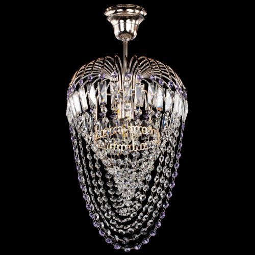Люстра Малинка Водоворот фиолетовая в Новосибирске Гусь Хрустальный