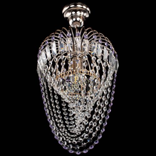 Люстра Малинка Водоворот фиолетовая в Новосибирске Гусь Хрустальный
